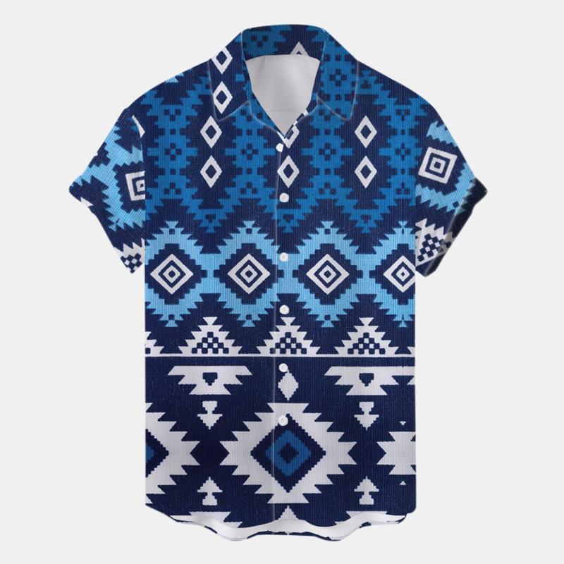 

Men's Casual Shirts Plain Pack Tribal Men Male Summer National Style Print Shirt Light Purple Long Sleeve Mens Athletic Tee ShirtsMen's, Blue