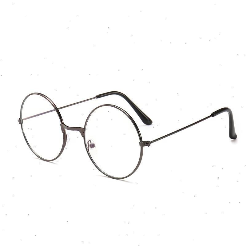 

Anti Blue Light Round Glasses Eyeglasses For Unisex Vintage Metal Flat Mirror Optical Spectacles Frame Vision Care