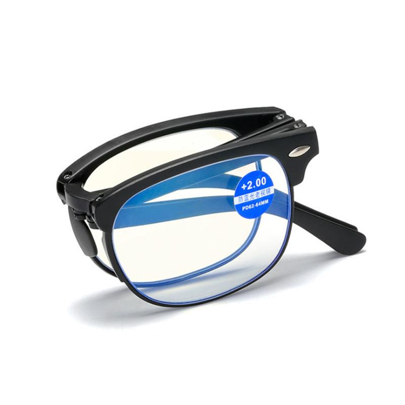 

Reading Glasses Fold Anti Blue Light Blocking Nail Women Men Square Frame Presbyopic Diopters Computer 1.0 1.5Reading