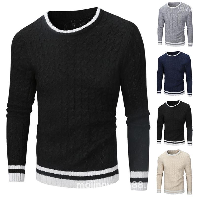 

Men's Sweaters Debracat O-neck Winter Pullover Urban Stylish Thick Knit Casual Warm Soft Warmer Long Sleeve Autumn Daily Clothes Male Perf22, Dark blue