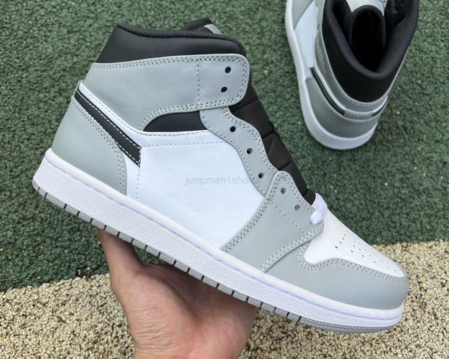 

Jumpman 1 Mid Top Quality Basketball Shoes 1S LT Smoke Grey White Anthracite Fashion Trainers Sneakers Ship With Box, #1