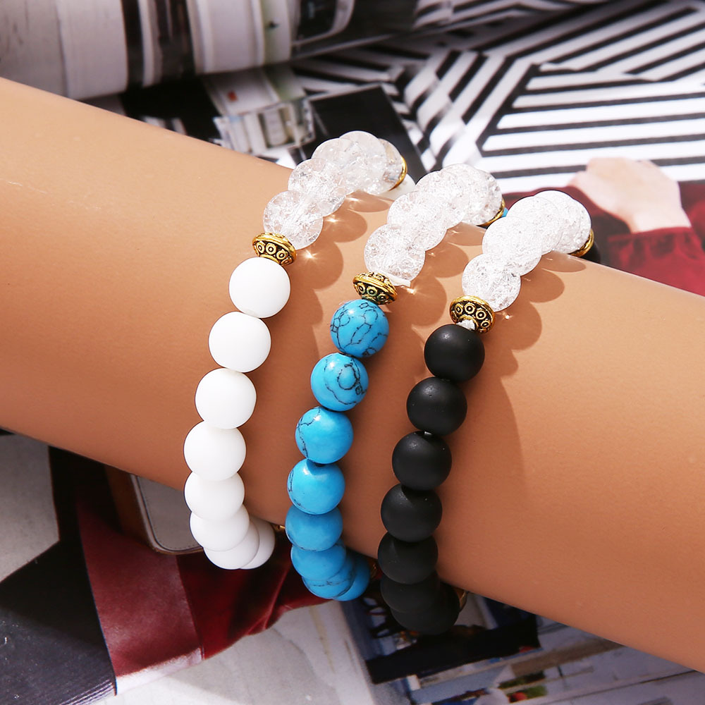 

Fashion Snowflake Bracelet Boho Turquoise Beaded Bracelet