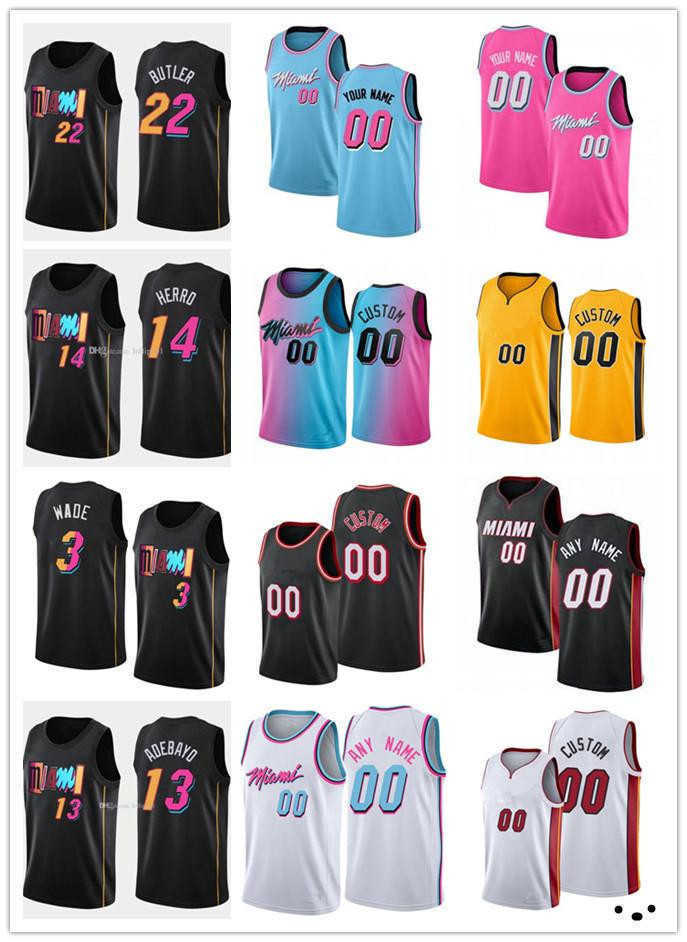 

75th Custom Miami''Heat''Jersey Women Youth Gabe 2 Vincent Omer 77 Yurtseven Caleb 16 Martin Dwyane 3 Wade Basketball Jerseys, Color