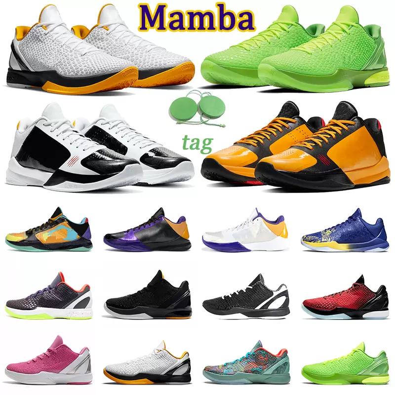 

Mamba Zoom 6 Protro Grinch Basketball Shoes Men Bruce Lee What If Lakers Big Stage Chaos 5 Rings Metallic Gold Mens Trainers Sports Outdoor Sneakers