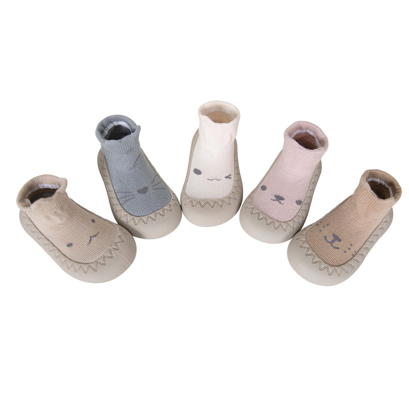 

Kids First Walkers Shoe Cat Animal Pattern Breathable Soft Sole Indoor Knitted Baby Shoes 307 E3, Customize