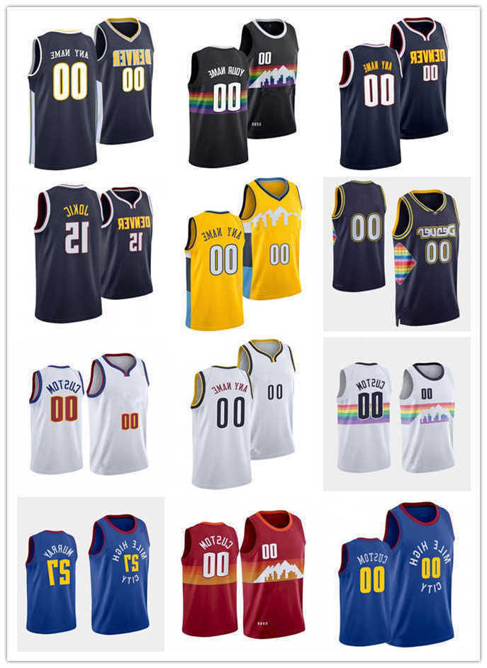 

75th Custom Denver''MEN Nuggets''Jersey Womn Youth Nikola 15 Jokic''Jamal 27 Murray 50 Aaron Gordon 1 Michael Porter Jr. Basketball Jerseys, Color