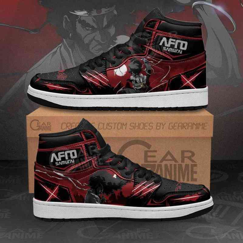 

Afro Samurai Sneakers Black Red Custom Anime Shoes, Others