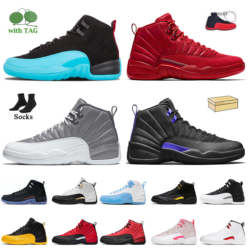 

High OG Stealth Jumpman 12s Hyper Royal Men Women Basketball Shoes Jorrden 12 Playoffs Reverse Flu Game Blue Dark Grey Utility Indigo Black Taxi Mens Trainer Sneakers, B48 utility 40-47