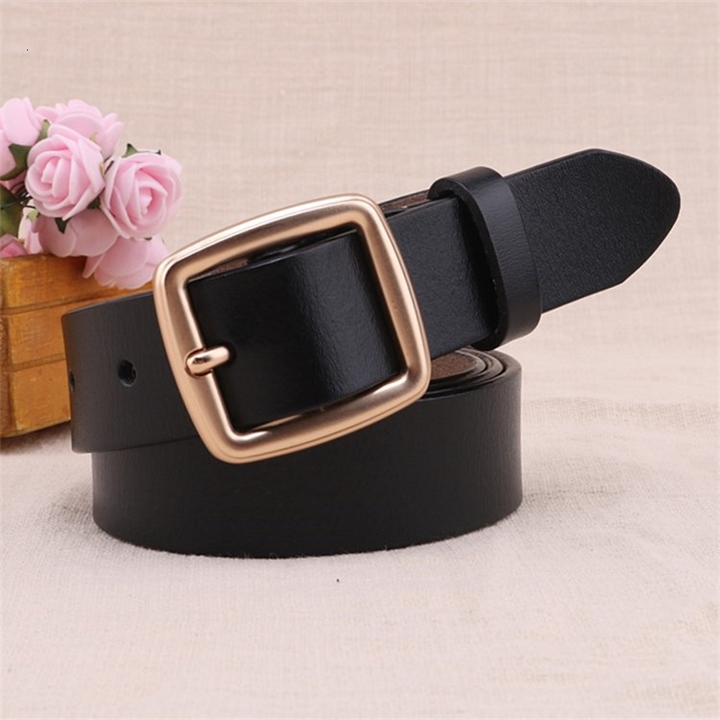 

Belts Belt women's buckle Korean leather fashion style simple and versatile decoration black trouser belt 5YC9
