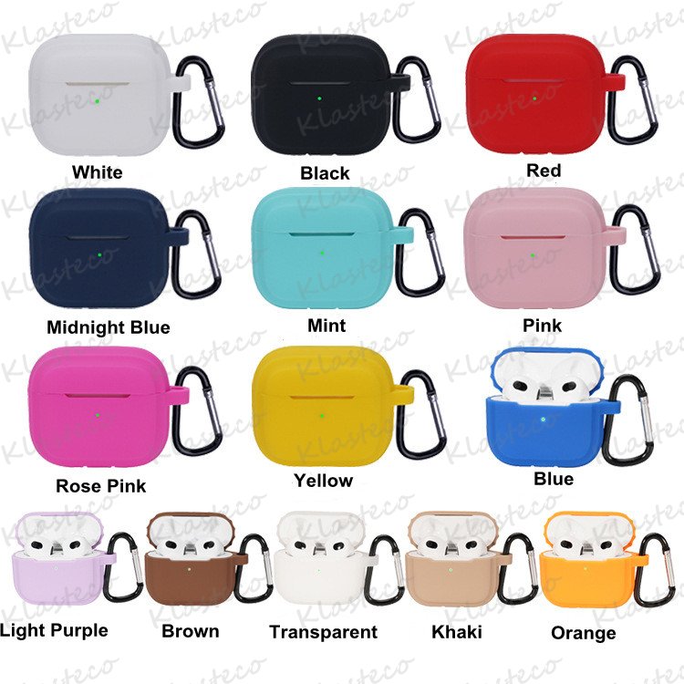 

2.5mm Thick One Piece Silicone Airpods Pro Headphones Cases For Airpod 3 2 1 Wireless Earphone Case Cover Protective Apple Air pods 3/2/1 Protector Fundas, Remark color leave message