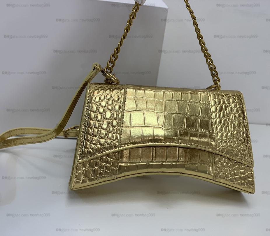 

Luxury Brand Womens Bags Crocodile texture leather design 2022 Newest Fashion Hardware chain Shoulder Bag Classic Designers Crossbody Bag For Women, Gold
