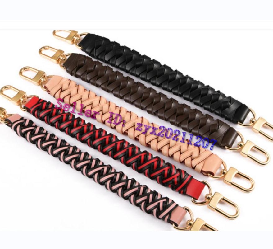 

Top Quality Bag Parts Genuine Vegetable Tanned Calf Leather Handble Strap Replacement For Lady Handbag Women Purse Tote Twisted Braided Woven 31cm Length