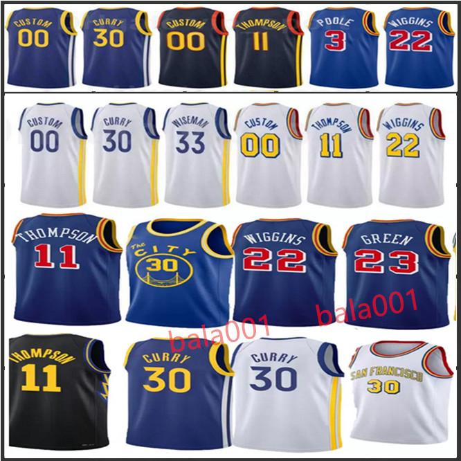 

Stephen 30 Curry Basketball Jersey 3 Poole Draymond 23 Green Andrew 22 Wiggins Klay 11 Thompson stitched Jerseys, As