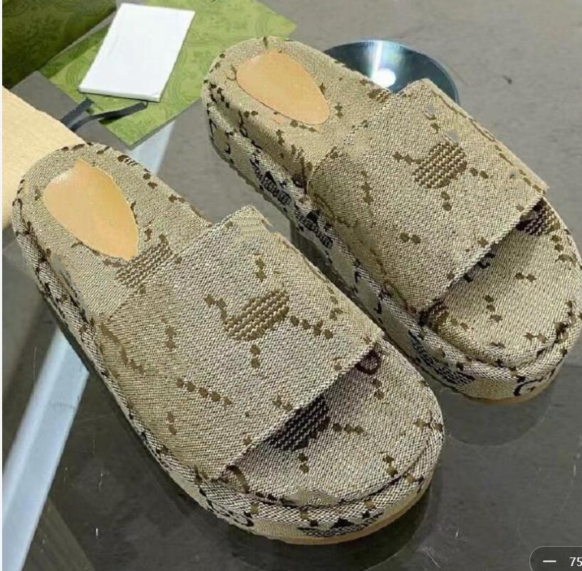 

Women Thick Bottom velvets Slippers Cotton Platform Fashion Slipper G Letter Flat Mules, Green