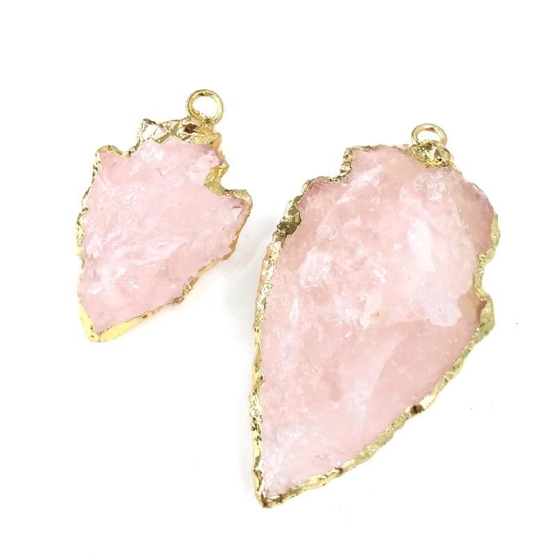 

Pendant Necklaces Natural Semi-precious Stone Leaf Shape Gold-plated Agate Boutique To Make DIY Fashion Charm Necklace Jewelry Gift