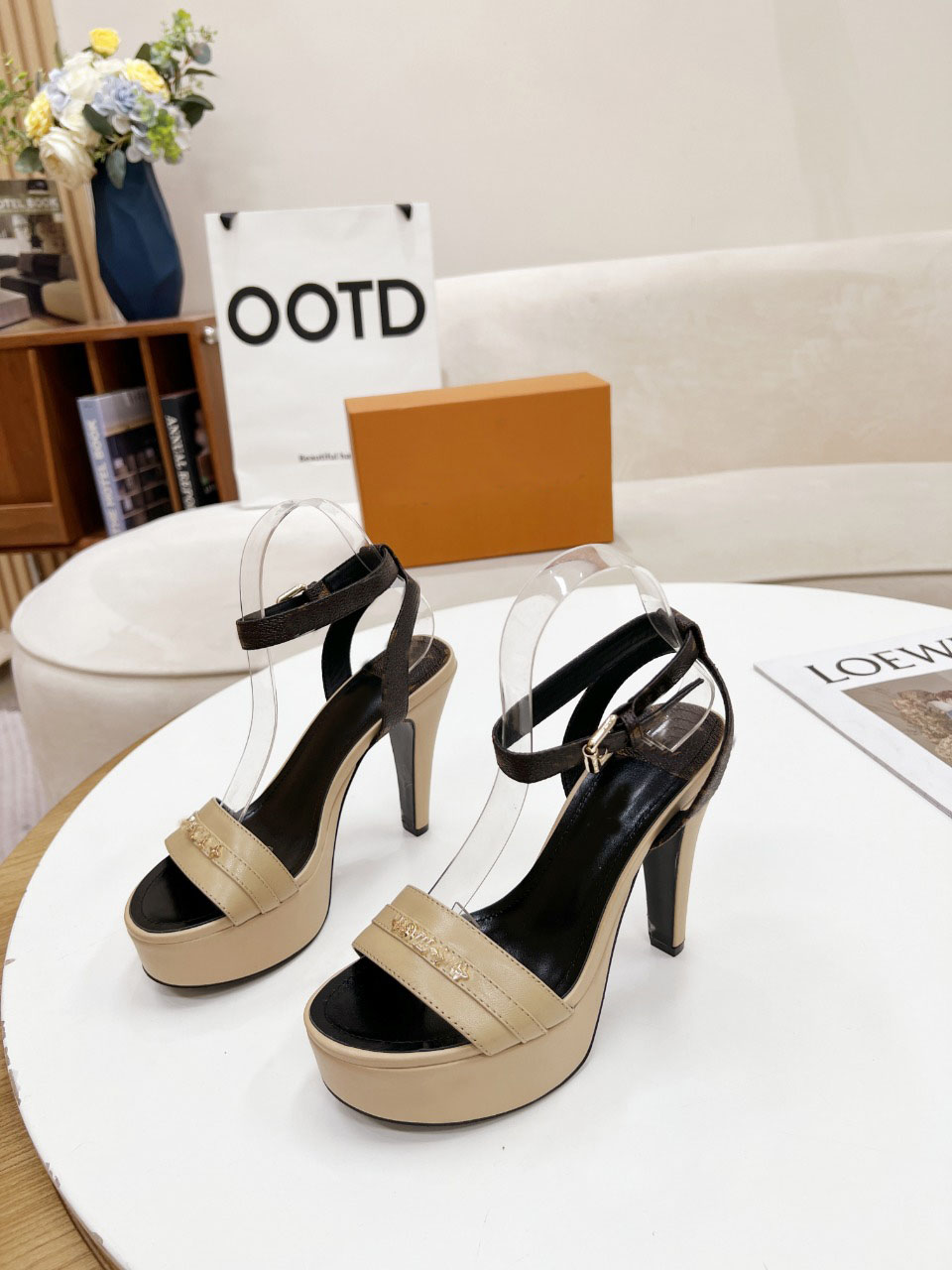 

Afterglow Pt.Sandal Designer Luxury Women Platform High Heels Outdoor Shoes Leather Sexy Slides Wedding Shoe, Color 7
