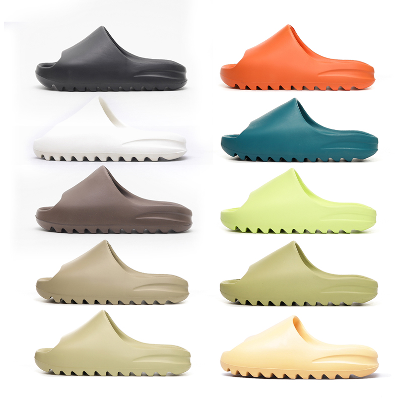 Designer Slippers for Men Women Luxurys Slides Sport Sandals Shoe Desert Sand Bone EVA Rubber Brown Flat Beach Slide Bone White High Quality Wholesa