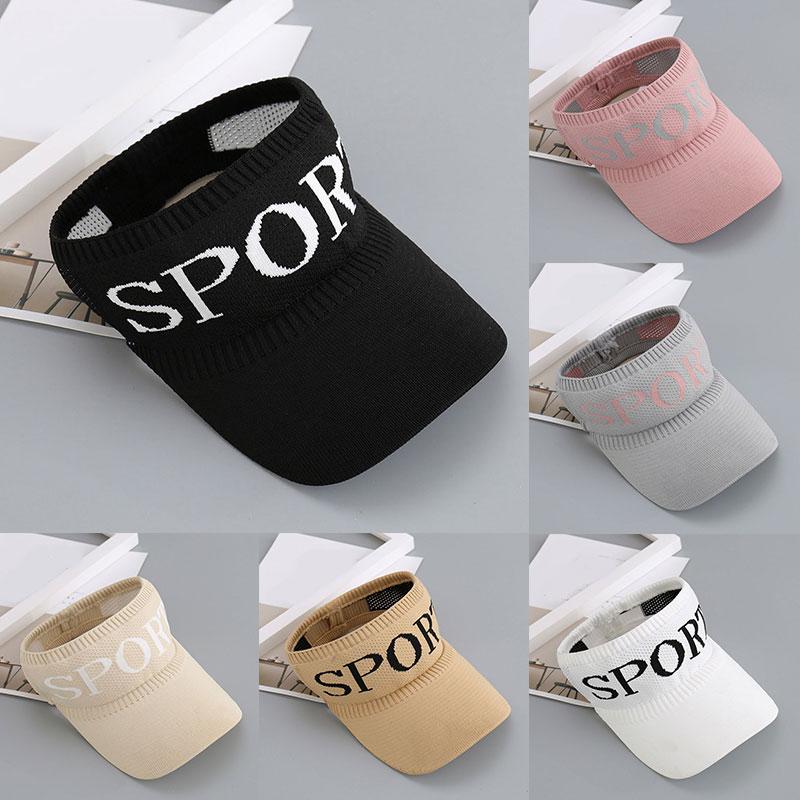 

Berets Kids Parents Unisex Empty Top Sun Visor Hat Summer Knitting Wide Brim Caps Uv Protection For Men And Women, Beige