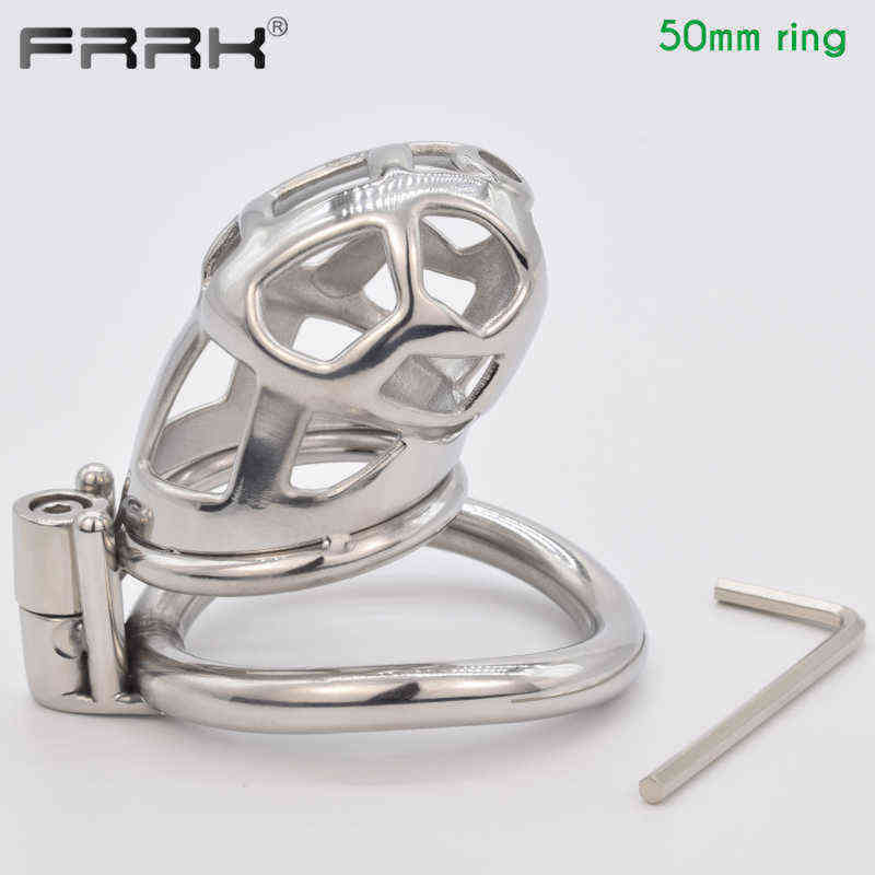 

NXY Cockrings Frrk Cb Chastity Cage with Screw Lock Mamba Male Bondage Belt Device New Metal Cock Penis Rings Bdsm Sex Toys for Men 0505