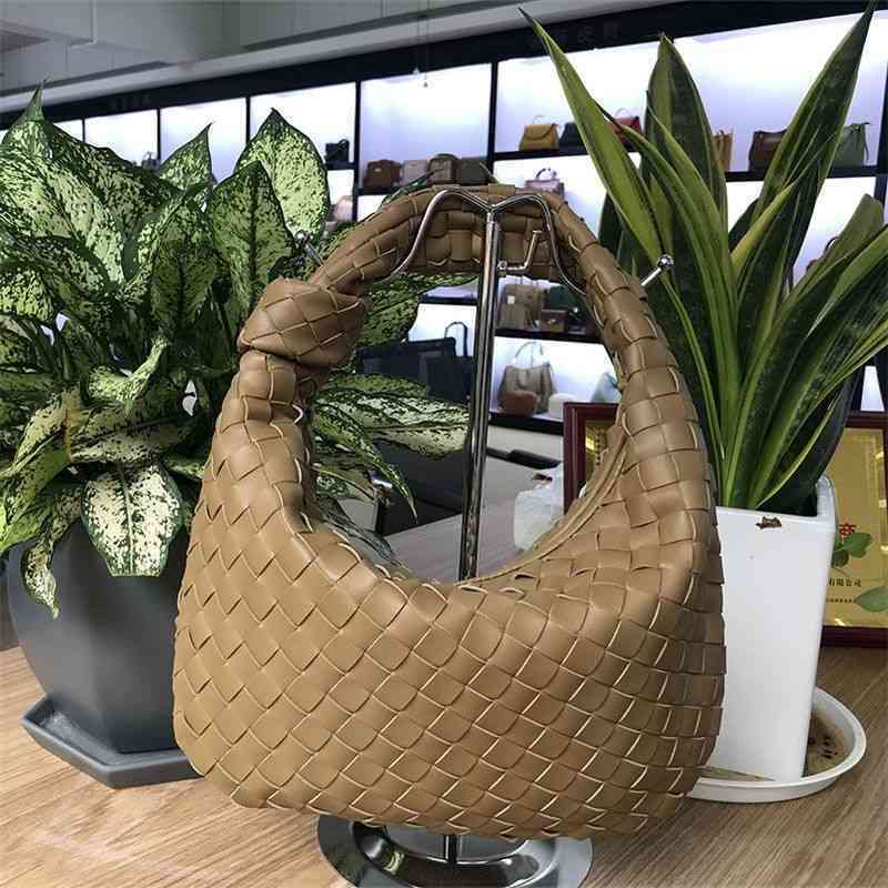 

Original Luxury Bottegasss Designer Venetasss Handbags 2022 Womens Bag s Portable One Shoulder Underarm Croissant Woven Cloud, Large black