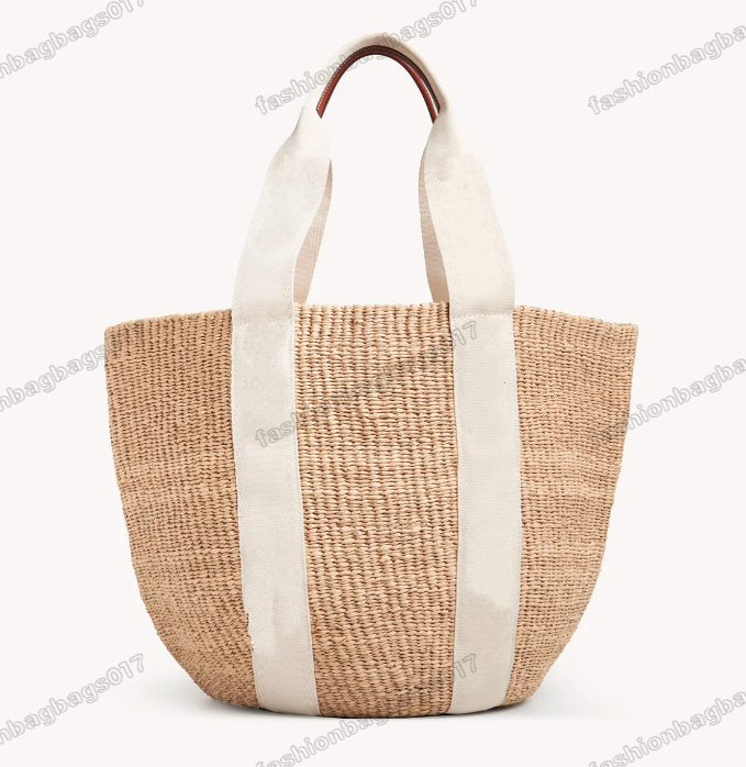 

2022 New Weave Shopping Bag Hobo Fashion Linen Medium Beach Bags With Logo Webbing Luxury Designer Travel Crossbody Shoulder Bag