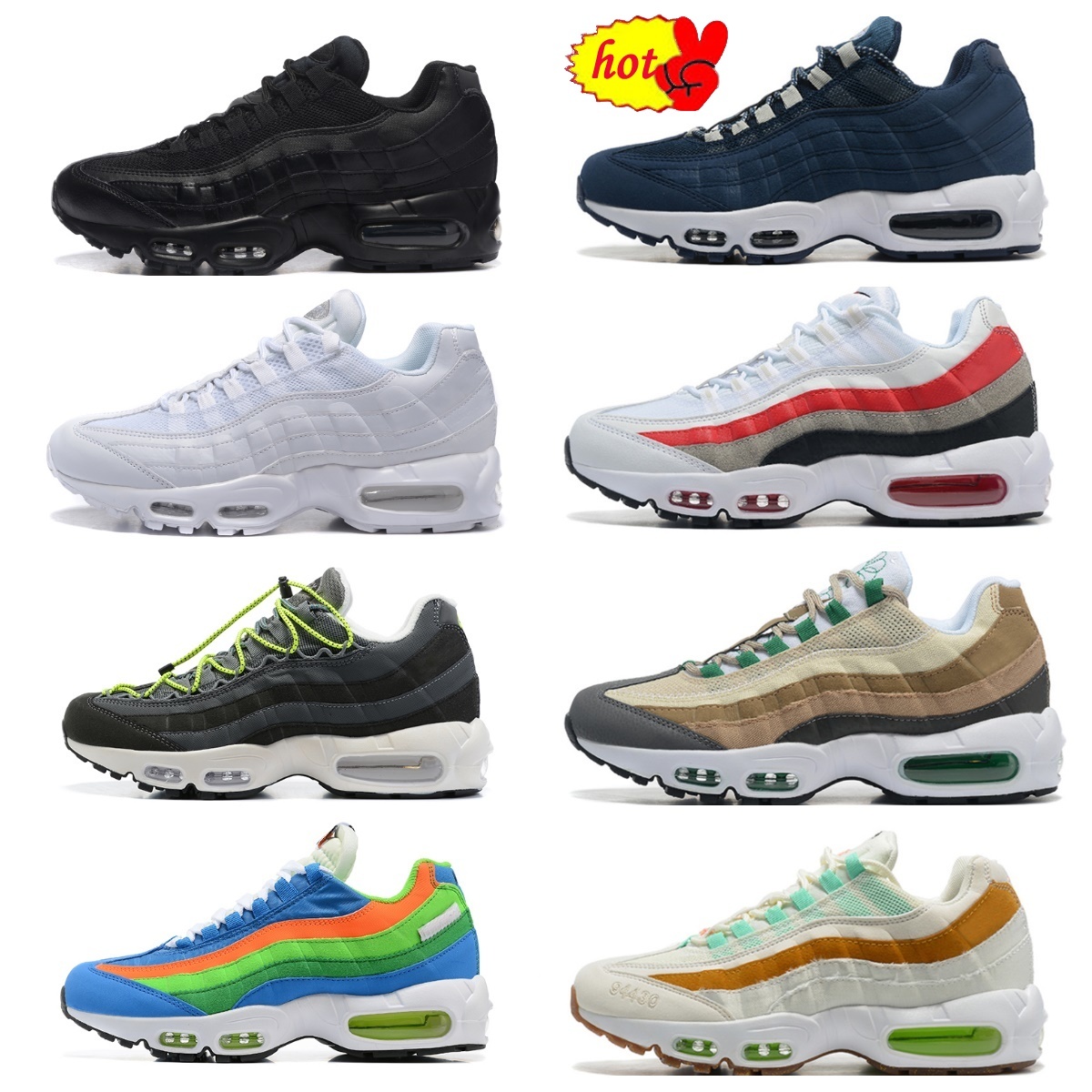 

2022 Classic 95 airmaxs Mens Running Shoes Greedy 3.0 Chaussures 95s air Neon Triple Black White Khaki Total Orange Grape Safari Designer, Bubble package bag