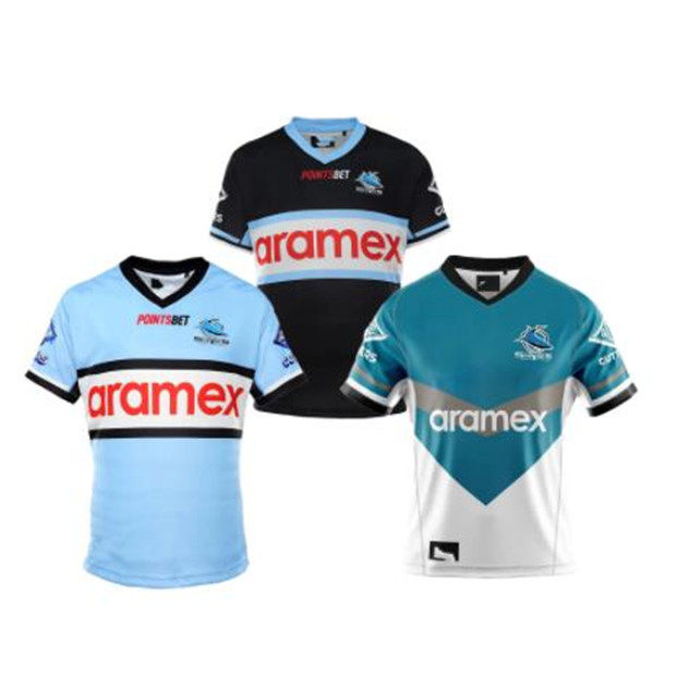 

2021 2022 Cronulla-Sutherland Sharks rugby Jersey Men's Replica Home/Away/Heritage T-Shirt S-5XL