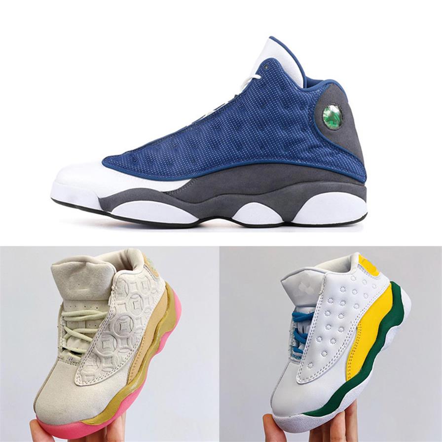 

2022 Air Retro Childrens Jumpman 13 Basketball Shoes University Gold Obsidian Flint Kids Girls 13s Trainers Hyper Royal Rever3209, A6