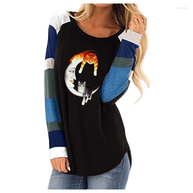 

Women' Hoodies & Sweatshirts Cartoon Casual Women Sweatshirt 2022 Loose Halloween Crewneck Long Sleeve Round Neck Basic Pullover Slim Elege, Bk