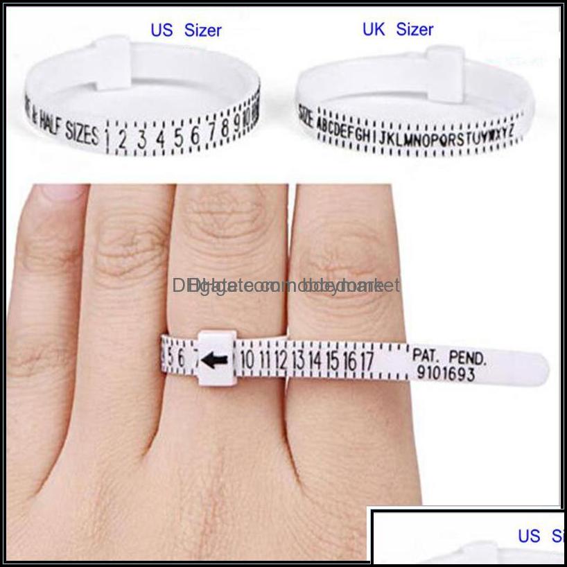 

Ring Sizers Jewelry Tools Equipment 50Pcs Sizer Uk Usa British American European Stand Dhhgi