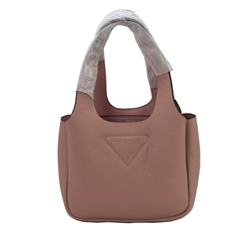 

leather handbags women tote clutch bag shoulder bags fashion plain Deerskin veins Sheepskin genuine leather Triangle letter hasp Metal fittings high quality, Just box