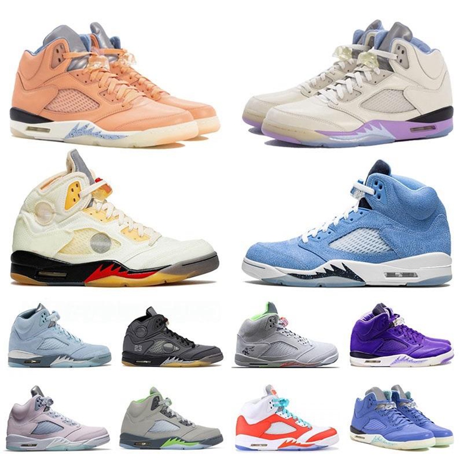 

5s Raging Red Basketball Shoes Boots 5 Blue Bird Hyper Royal OG Black Metallic Oregon Ducks Oreo Mens Trainers Outdoor Sports Sneakers US 7-12, 32