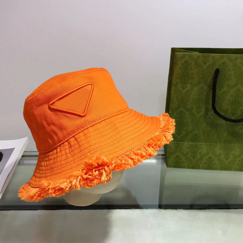 

Luxurys Designers Buckets Hat for Women Burr Triangle Bucket Hat Mens Cap Casquette Outdoor Travel Fashion Sun Hat Fisherman P Caps Orange Yellow 2022, Black