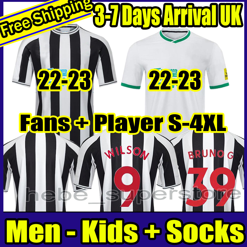 

S-4XL 22 23 New castle WILSON SAINT-MAXIMIN BRUNO G. Soccer Jersey Player Fans Retro TRIPPIER MURPHY SHELVEY Football Shirt Kids Kit Shearer WOOD TARGETT home UNITED, 22-23 away