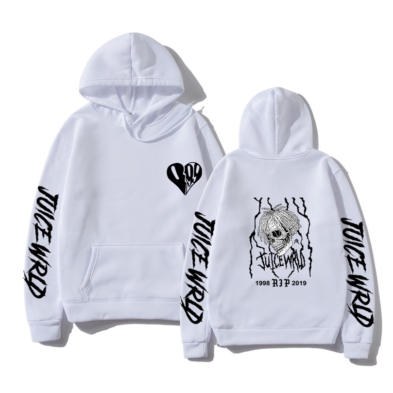 

Juice WRLD Hoodies Men Women Sweatshirts Hooded Hip Hop Fashion Casual Hoodie Juice WRLD print boys girls white pullovers 220721, Orange b