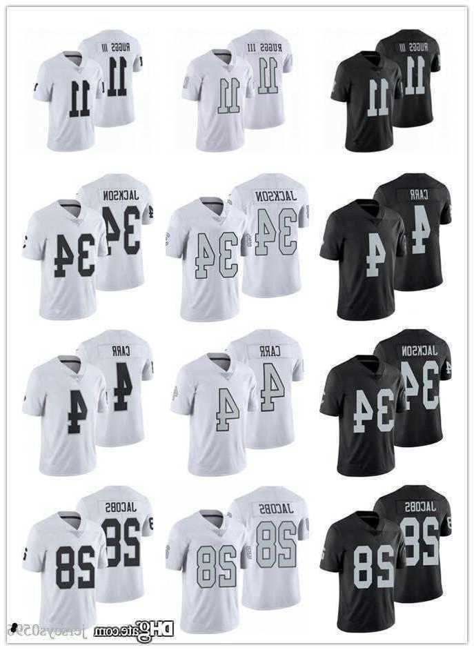 

17 Davante Adams Men Women youth Las Vegas''Raiders''Jersey 4 Derek Carr 11 Henry Ruggs III 28 Josh Jacobs 34 Bo Jackson black Football Jerseys, Color