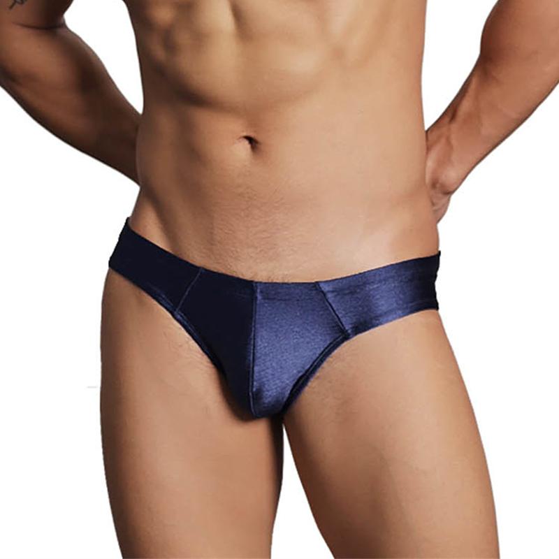 

Underpants Sexy Men Underwear Briefs Silky High Elastic Mens Shine Bright Brief Bikini UnderwearUnderpants, Black