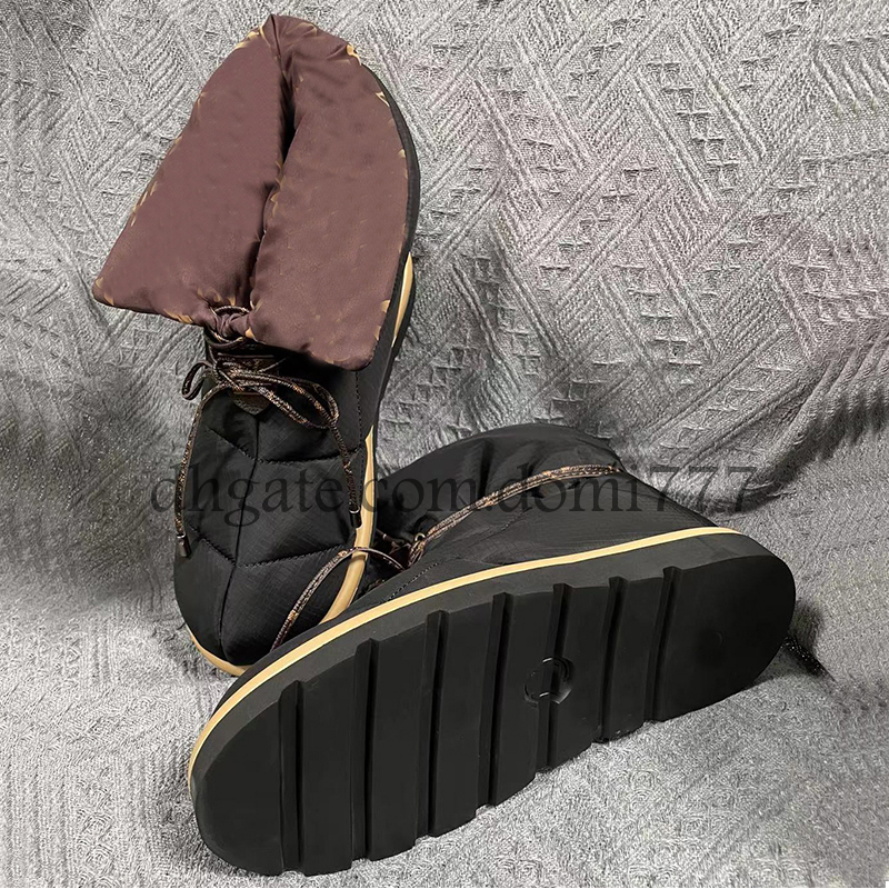 

Dropship Fashion Winter Warm Women's Boots with Flower Letters for Women Lace Up Designer Boots EU 35-41, Black