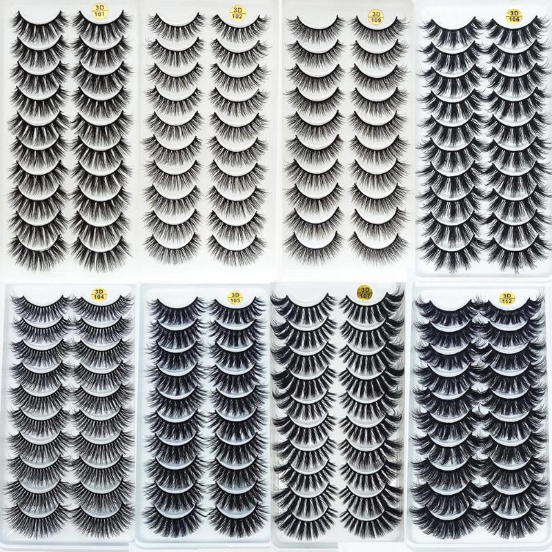 

False Eyelashes 5/10Pairs 3d Lashes Mink Eye Fake Lash Eyelash Extension Natural Set Wispy Supplies Tools Beauty FluffyFalse