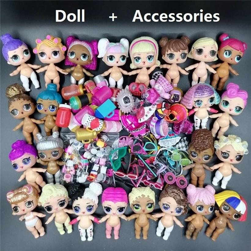 

LOLs Surprise Original Dolls with Accessories Clothes Outfit Dress 8cm Big Sister Baby Figure l.o.l Suprise Toys for Girls Gifts B275M, 5pcs lil sister