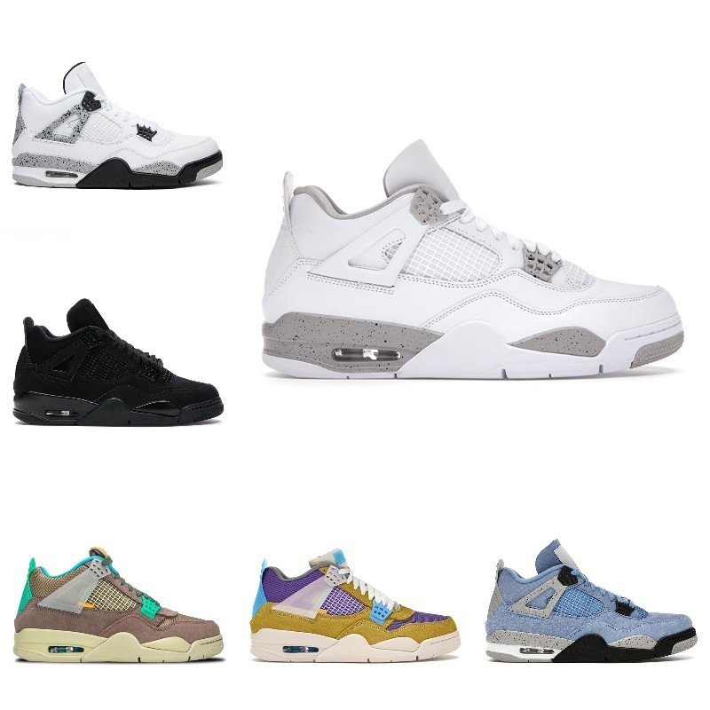 

Jumpman 4 Men Women Basketball Shoes 4s Shimmer Black Cat Union Taupe Haze Desert Moss TAUPE HAZE UNIVERSITY BLUE White Oreo What The Mens Trainers Sports S01, S1