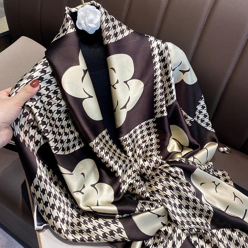 

Scarves Luxury Shawls And Wraps Brand Silk Scarf Women Pashmina Hair Crinkle Chiffon Hijab Mousselin Foulard Femme BandanaScarves