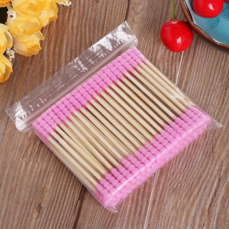 

Makeup Brushes 100Pcs Cosmetic Cotton Swab Stick Double Head Ear Buds Cleaning Tools