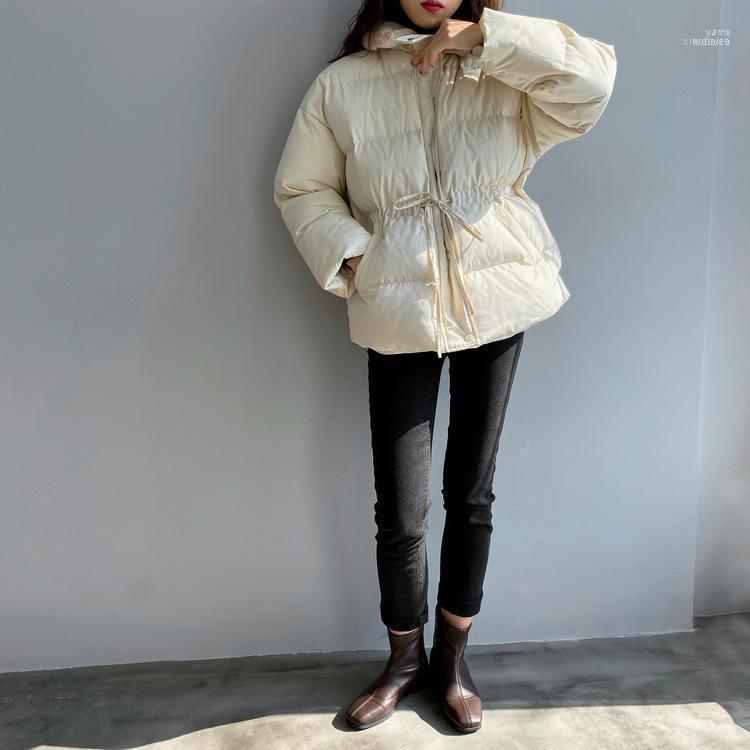 

Women's Down & Parkas Moo-Ru 2022 Womens Coats Winter Women Jacket Puffer Female Coat Woman Fur Collar Draw String Lace-up1, Beige