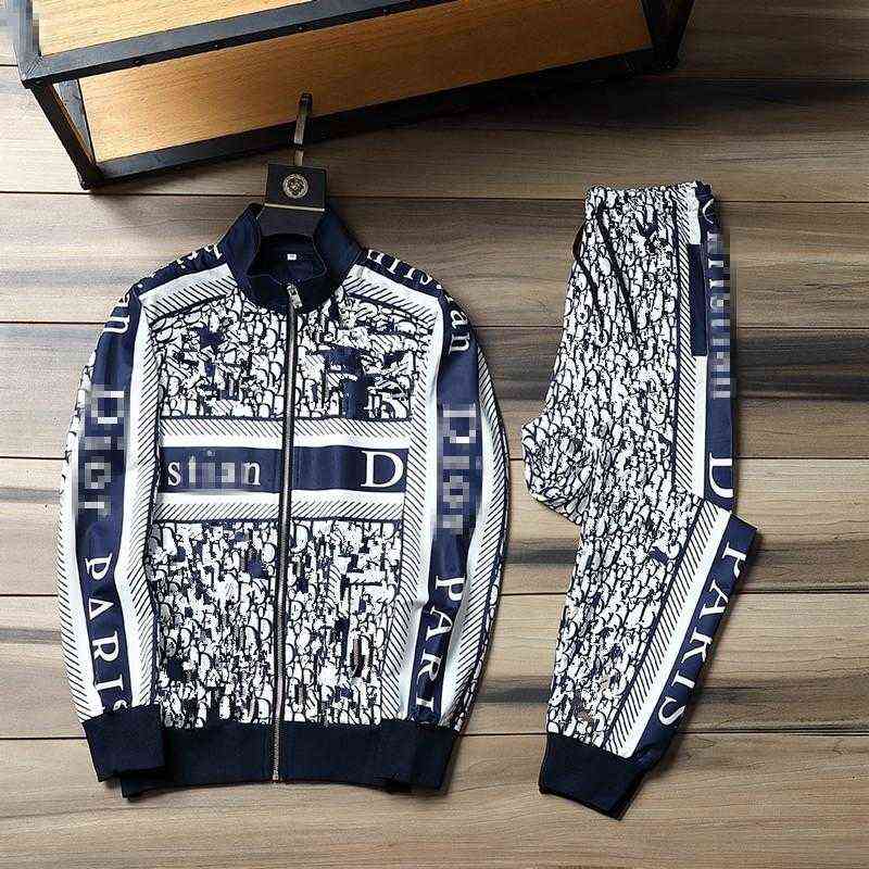 Men Woemn Tracksuit Version Version Spring Automne Unisexe Tracksuit avec lettres Côté broderie Tops Pantal