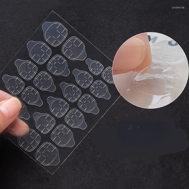 

False Nails 24Pcs Transparent Double Side Adhesive Tapes Glue Sticker Nail Extension Tools Fake With Art Tips Prud22, 1 sheet usual