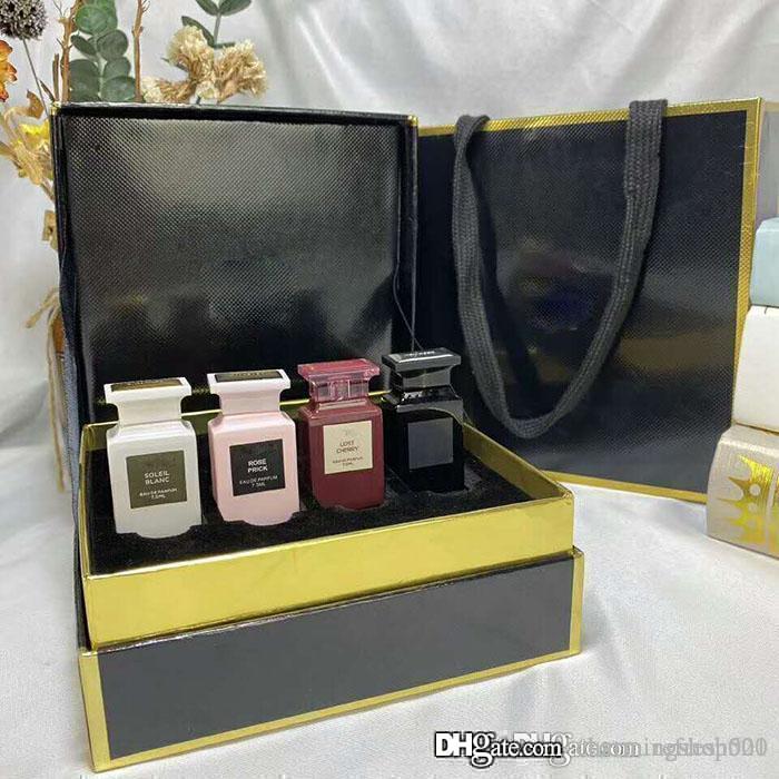 Joli coffret cadeau parfum Set quatre pièces 4pcs 7,5 ml version Q parfum quatre super mini style dégoulinant parfum durable