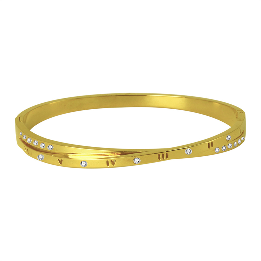2022 Designer Bijoux Pour Femme Lady Charmes Bracelets Chiffres Romains De Luxe En Acier Inoxydable Bracelets Diamants De Mode Bijoux Africains D
