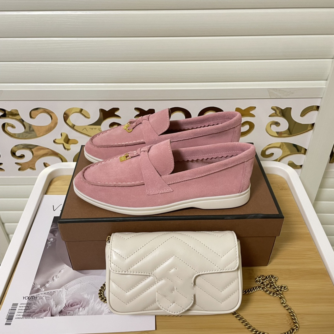 

Designers LP Flat Shoes Soft Bottom LORO Casual Shoe Women men Loafers Summer Loafer Shoes Walk Autumn Leather High-end Metal Buckle RAKZ, 11220012