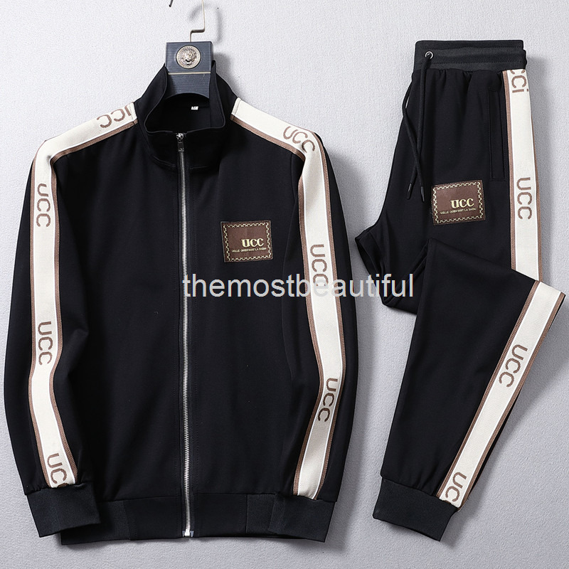 

Men's Tracksuits Light and luxurious Roman cotton casual sportswear set men's fashion two-piece large European, 2# packing bag